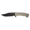 Hinderer Ranch Bowie Battle Black CPM 3V With OD Green Micarta Handle Front Side Without Sheath