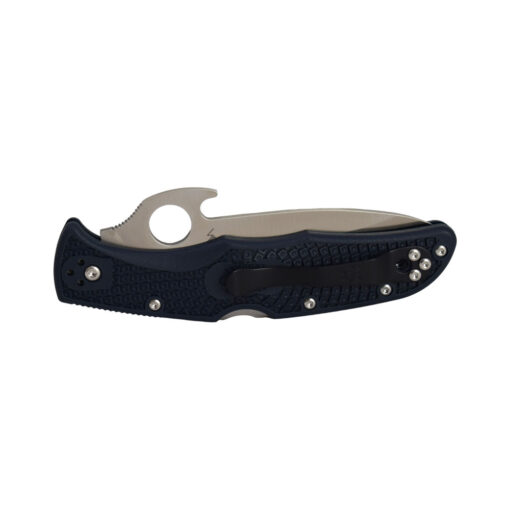 Spyderco Endura 4 Wave Satin VG-10 Blade with Gray FRN Back Side Closed