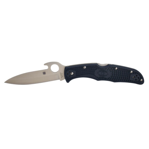 Spyderco Endura 4 Wave Satin VG-10 Blade with Gray FRN Front Side Open