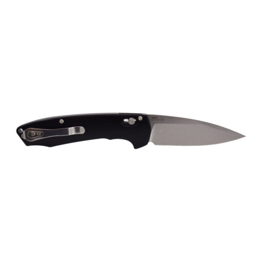 Benchmade Arcane S90V Drop Point With Black 7075-T6 Aluminum Handle Back Side Open