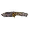 Medford Praetorian Ti S45VN Vulcan Blade Tanto Bronze to Silver Fade Stained Glass handles Bronze hardware brushed Bronze Silver Fade clip and NP3 breaker Front Side Open