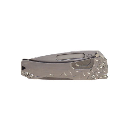 Medford Slim Midi Satin S45VN Tanto Blade Silver Jasmine Fields Sculpted Handles with Standard Hardware and Clip Front Side Closed