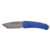 Medford Midi Marauder Tumbled S45VN Tanto Blade with Blue Anodized Armadillo Sculpted Handles with Flamed Hardware and Clip Front Side Open