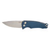 Medford Smooth Criminal Tumbled S45VN Blade Blue Handles with Standard Hardware and Clip Front Side Open