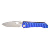 Medford 187 DP D2 Tumbled Blade Blue Diamond Gator Belly Handles with Standard Hardware and Clip Front Side Open
