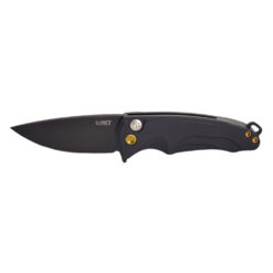 Medford Smooth Criminal PVD S45VN Blade Black Handles Bronze Hardware and PVD Clip Front Side Open