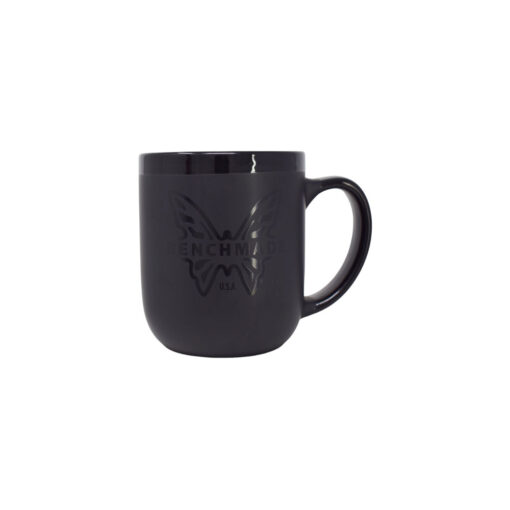 Benchmade Black Logo on Black Matte Ceramic Coffee Mug Benchmade Logo