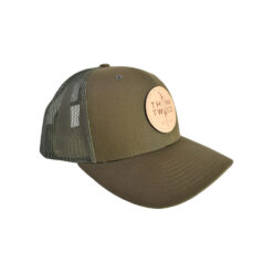 Chris Reeve Knives Favorite Trucker Hat In Dark Loden One Size Think Twice Cut Once Patch Facing Right