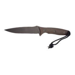 Spartan Blades Moros Fighter PVD S45VN Fixed Spear Point Black Canvas Micarta Handle Front Side Without Sheath