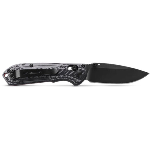 Benchmade 565BK-02 Mini Freek CPM-M4 Blade Black Grey and Red G-10 Handle Back Side Open