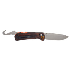 Benchmade 15062 Grizzly Creek S30V Drop Point Blade Stabilized Wood with Orange Accents Back Side Open