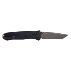 Benchmade Bailout Grey CPM-M4 Gray Cerakote Tanto Blade Black Anodized Aluminum Handle Back Side Open