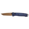 Benchmade Bailout CPM-M4 Tanto Blade Crater Blue Ano Aluminum Handles Front Side Open