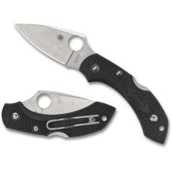 Spyderco Dragonfly 2 VG-10 Drop Point Blade with Black FRN Handle Both Back Side Closed and Front Side Open